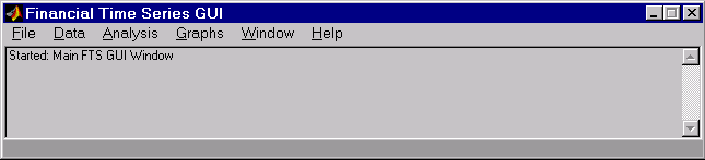 Financial Time Series main window
