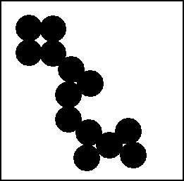 Binary image displayed as a white background and black region of interest.