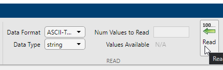 Serial Explorer app Read section for ASCII data.