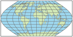 World map using Eckert 5 projection
