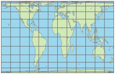 World map using Gall orthographic projection