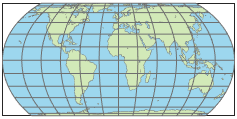 World map using Hatano asymmetrical equal-area projection