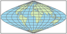 World map using Putnins P5 projection