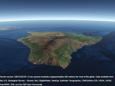Bird's-eye view of Hawaii