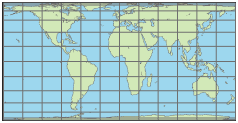 World map using Trystan Edwards projection