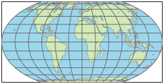 World map using Wagner 4 projection