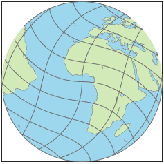 World map using Wiechel projection