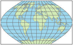 World map using Winkel 1 projection