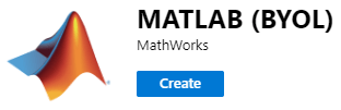 Picture of the MATLAB (BYOL) offering on Azure Marketplace.