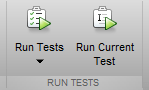 Run Tests section in the Editor tab