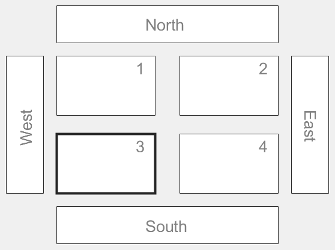 Third tile highlighted in a 2-by-2 layout.