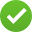 Green circle with a check mark symbol.