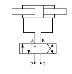 Diagram of valve closed in neutral position