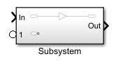 Connection port appears on the left side of subsystem icon