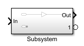 Connection port appears on the right side of subsystem icon