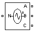 Three-Phase Programmable Voltage Source block