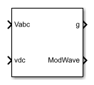 PWM Generator (Three-phase, Two-level) block