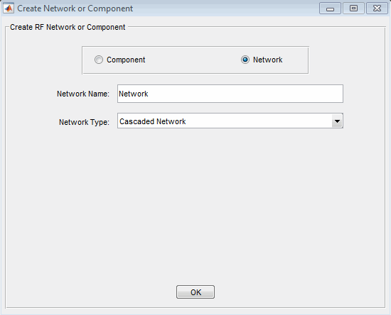 Create network or component window