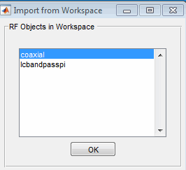 Import from workspace dialog