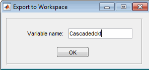 Export to workspace with Cascaded variable name