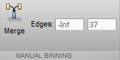 Use Edges text box to merge selected bins for CustAge predictor