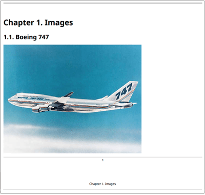 Chapter one with a picture of a Boeing 747