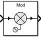 Mixer block icon as Modulator with mixer noise