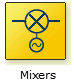 Mixer block icon with Simulink ports.