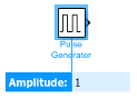 Pulse Generator block with value 1 in its text box