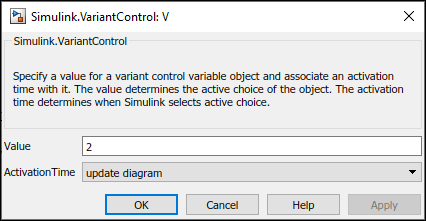 Variant control variable object from VariantControl dialog box