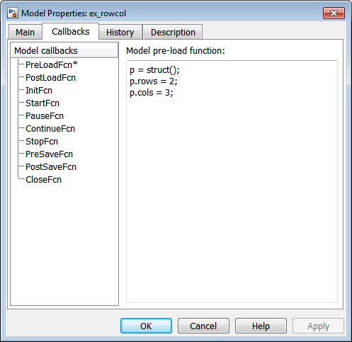 This image shows the model properties window for the model.