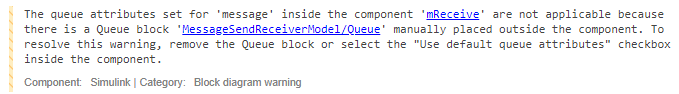 Warning for the combined case for specifying queue properties