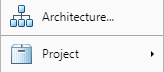 A list separator displays as a line between list items, such as the Architecture list item and the Project list item with a pop-up list.