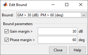 Edit Bound dialog box.