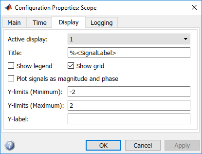 Image of scope axes properties window