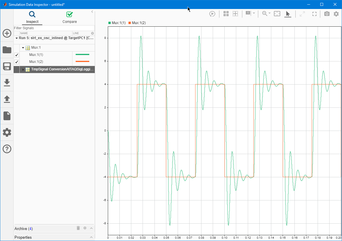 Image of slrt explorer tune inline parameters