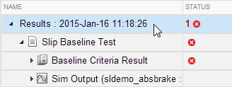 Results and Artifacts pane with Results line selected