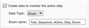 Active step output option with enum data type