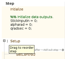 Test Sequence step with reorder step tooltip