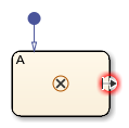 Exit port that does not connect to a transition path.