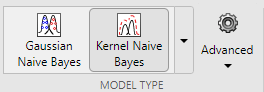Kernel Naive Bayes model type selected
