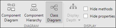 Class diagram menu option.