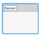 The Sensor component after selecting the name to edit it.