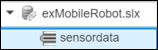Interface editor showing one defined interface named 'sensor data'.
