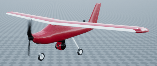 Fixed-wing aircraft isometric view.