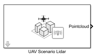 UAV Scenario Lidar block