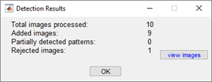 Detection Results dialog box