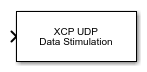 XCP UDP Data Stimulation block
